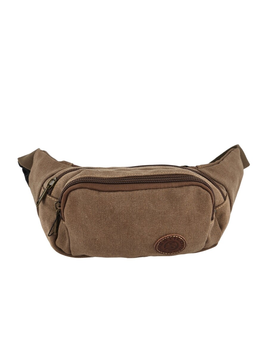 Riñonera de lona clásica - Marrón 