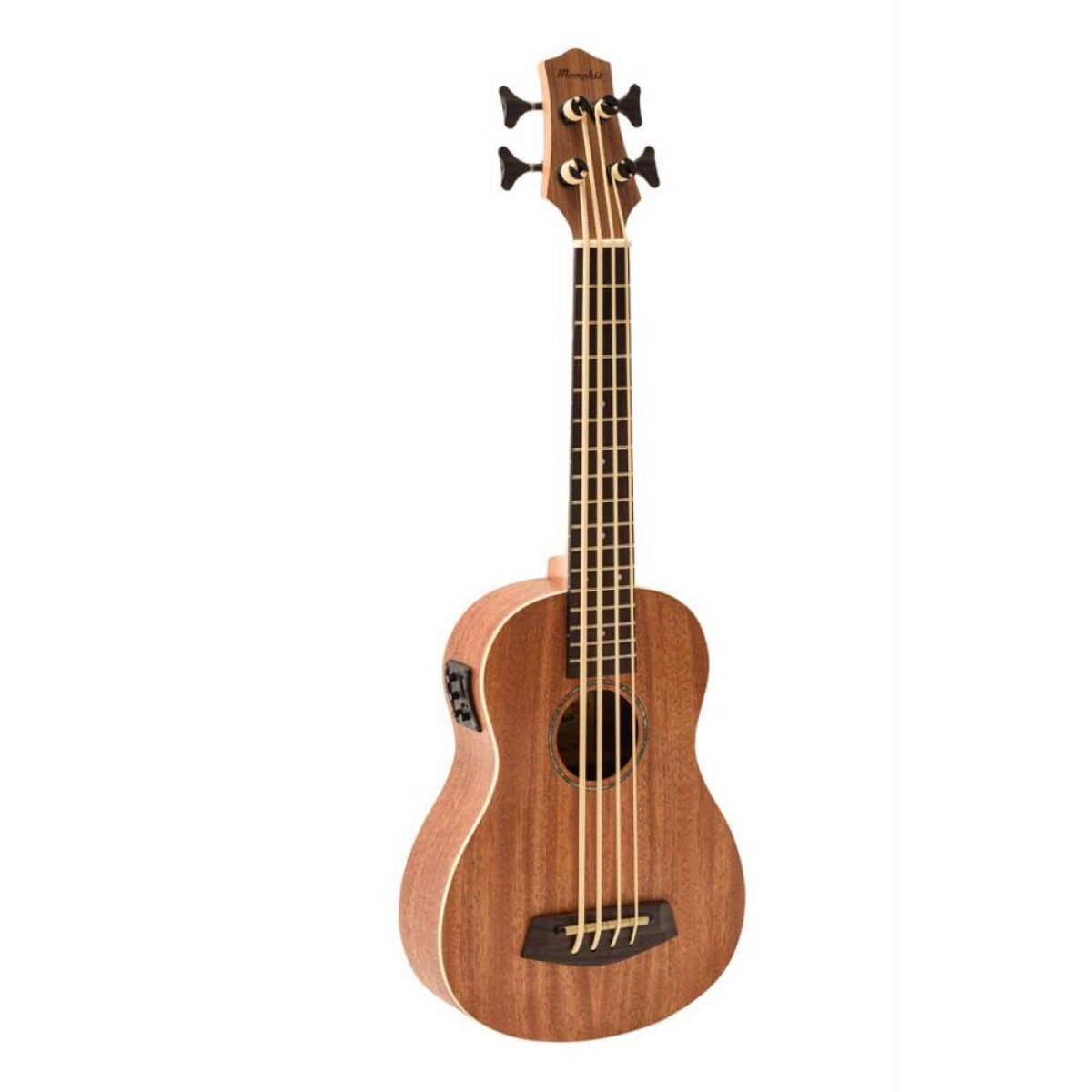 Ukelele Electroacústico Memphis Ubass1 - Natural Con Funda 