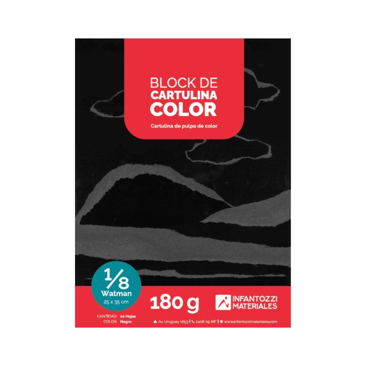 Block cartulina negra 25 x 35 cm 