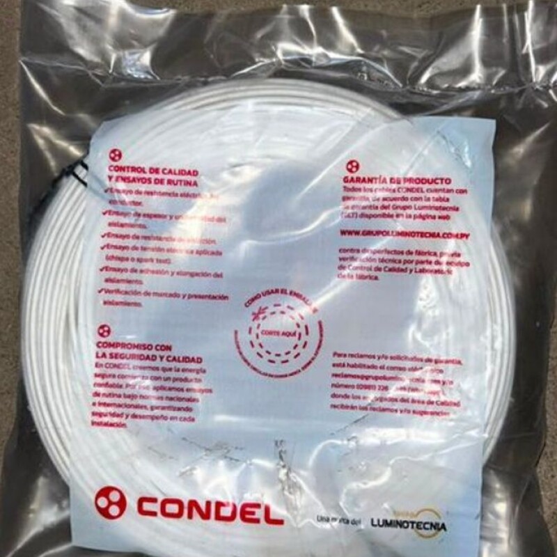 CABLE MULTIFILAR 4,00MM2 BLANCO CONDEL CABLE MULTIFILAR 4,00MM2 BLANCO CONDEL