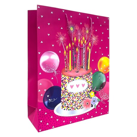 Bolsa Top Gigante Cumpleaños Rosada Torta