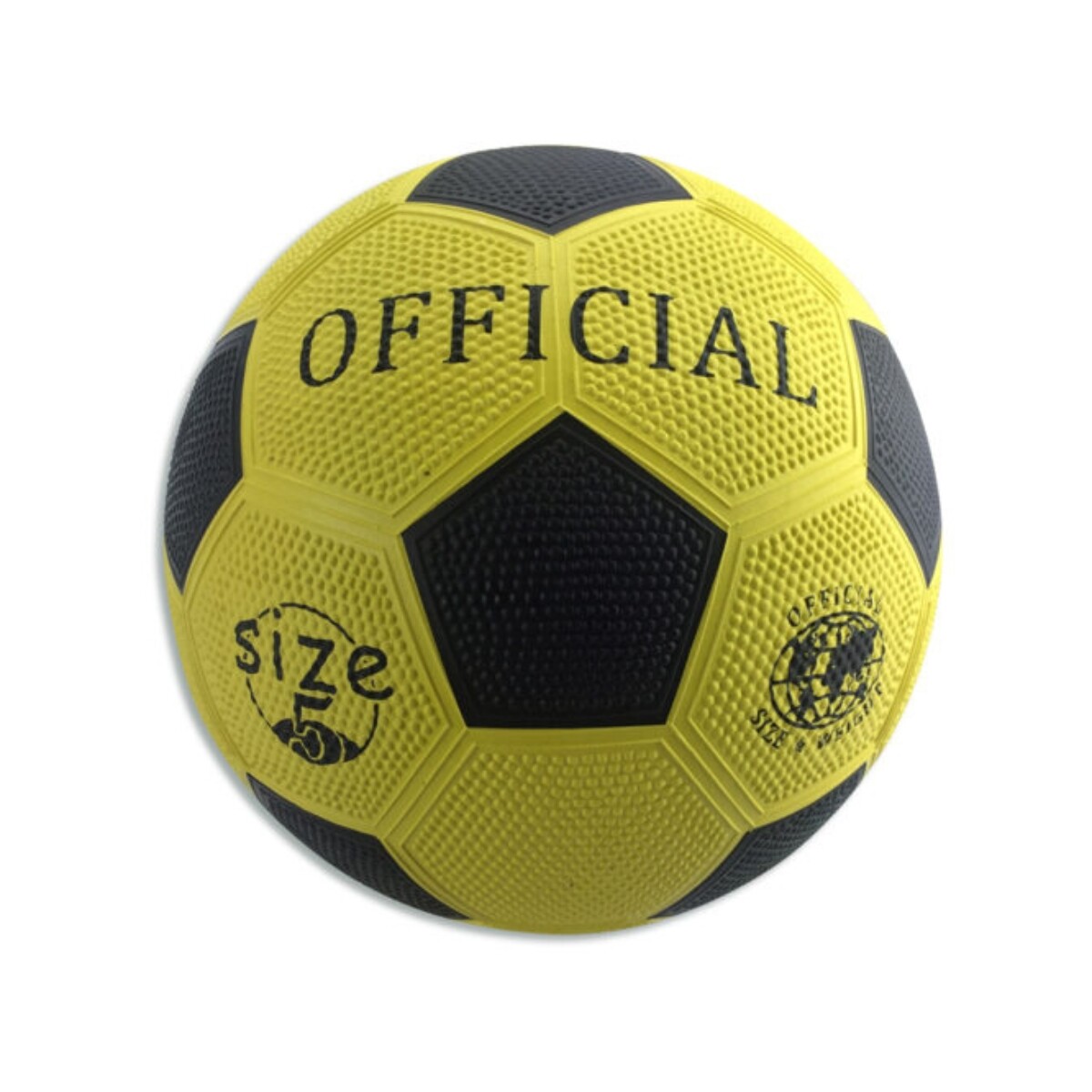 Pelota de Fútbol Oficial N5 Goma - AMARILLO-NEGRO 