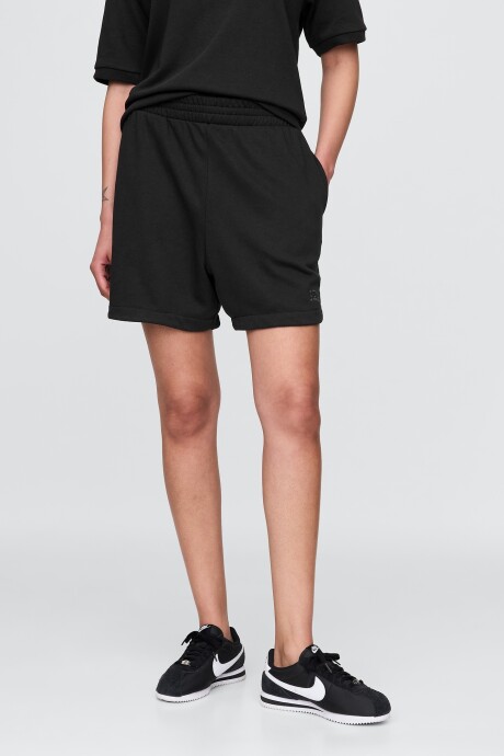 Short Sin Felpa Logo Gap Mujer True Black V2