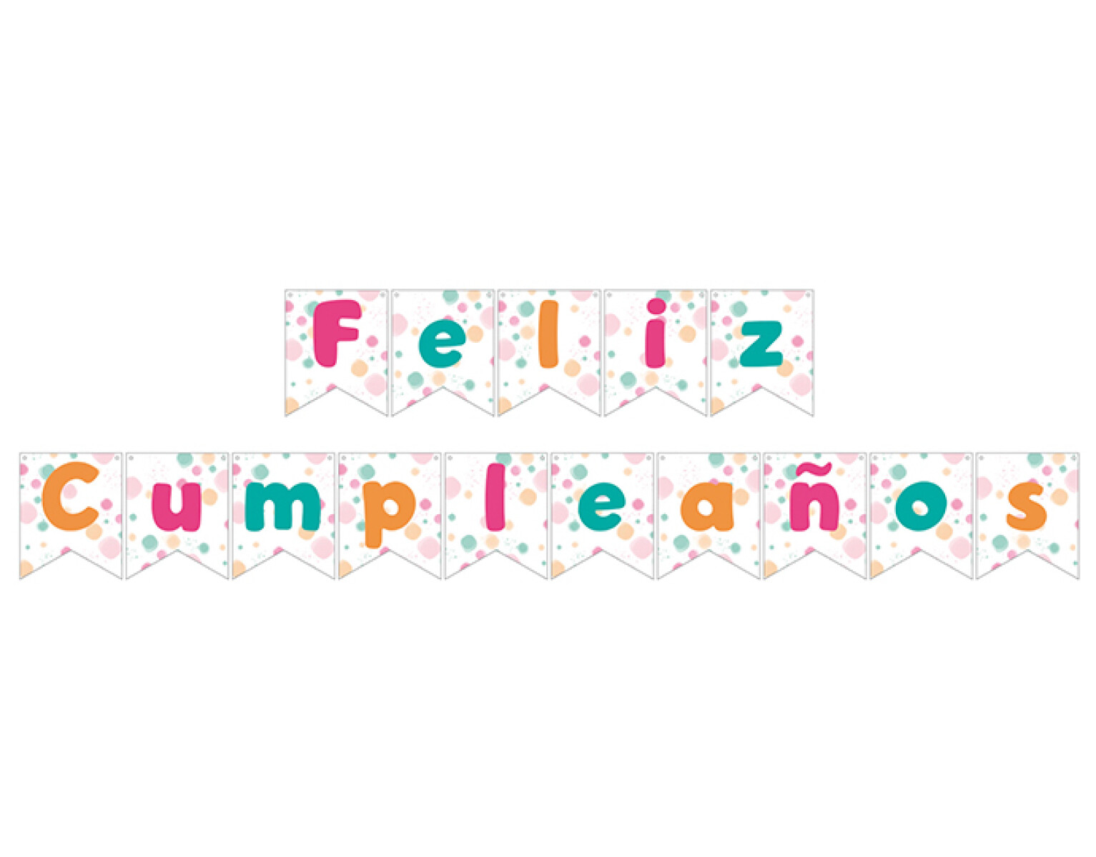 Guirnalda Feliz Cumpleaños - Circulos 