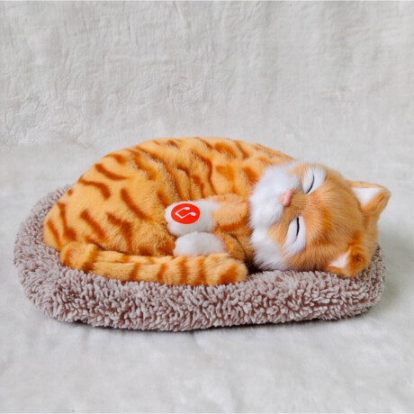 Peluche Respira Gato Perro C/Cama Mascota Sonido Gato