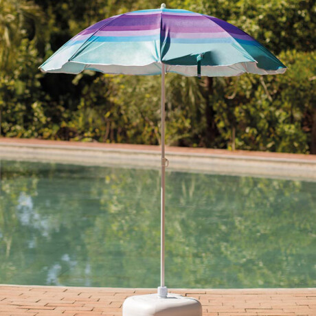 Sombrilla Playa Fashion MOR 1,80 M FPS 70 Protección UV Lila/celeste