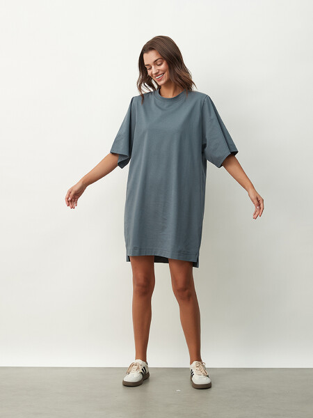 VESTIDO FLORENCIA GRIS OSCURO