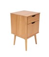 Mesa de Luz 1 puerta 1 cajion Li­nea Niordica Roble