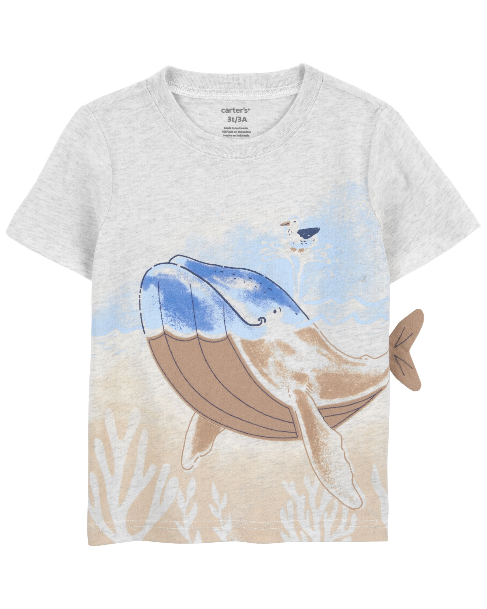 Remera de algodón, manga corta diseño ballena Remera de algodón, manga corta diseño ballena