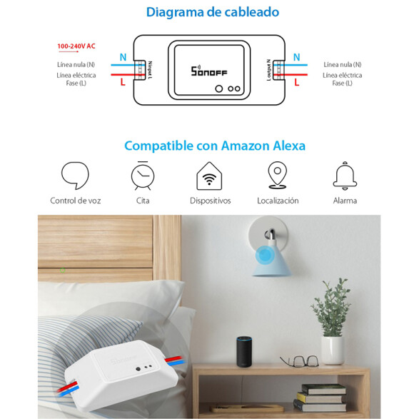 Interruptor inteligente WIFI BASIC R3 SONOFF SO0100