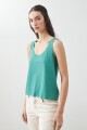 Musculosa escote a la base verde