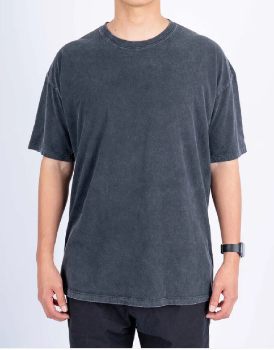 Camiseta oversize jaspeada - Gris 
