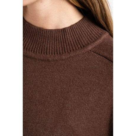 Vestido Polera Tejido Chocolate