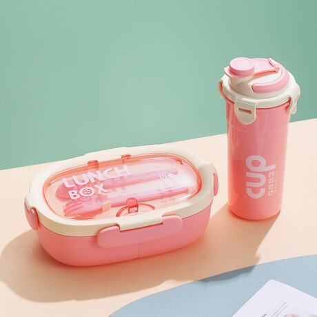 Set De Lonchera Escolar Completo Rosa