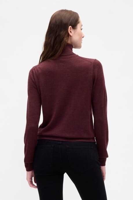 Buzo Polera Merino Mujer Tuscan Red