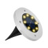Foco Luz Solar Para Jardín Piso Embutir A Batería 8 Led A Variante Color Luz Cálida
