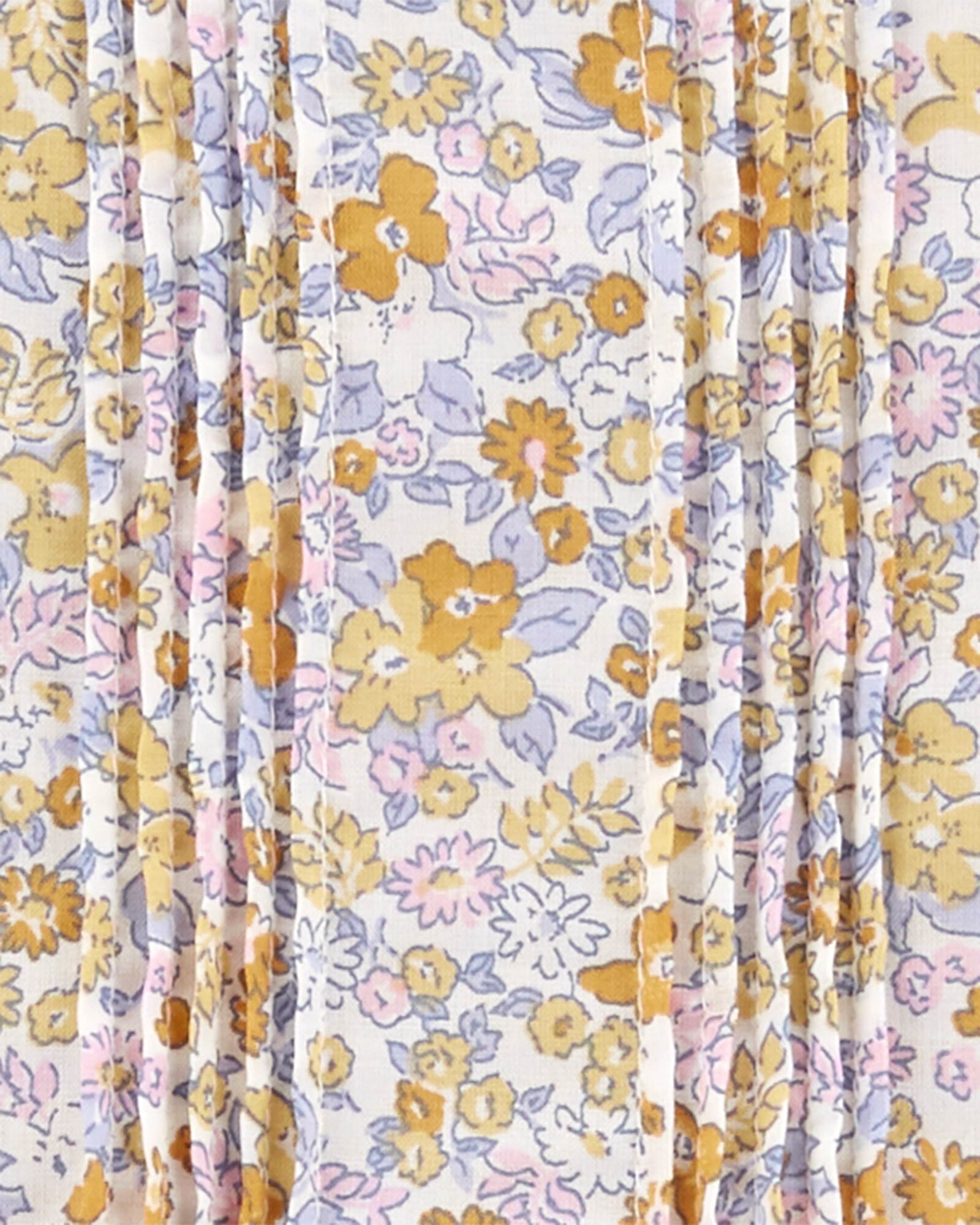 Blusa de algodón detalle plisado diseño floral Sin color