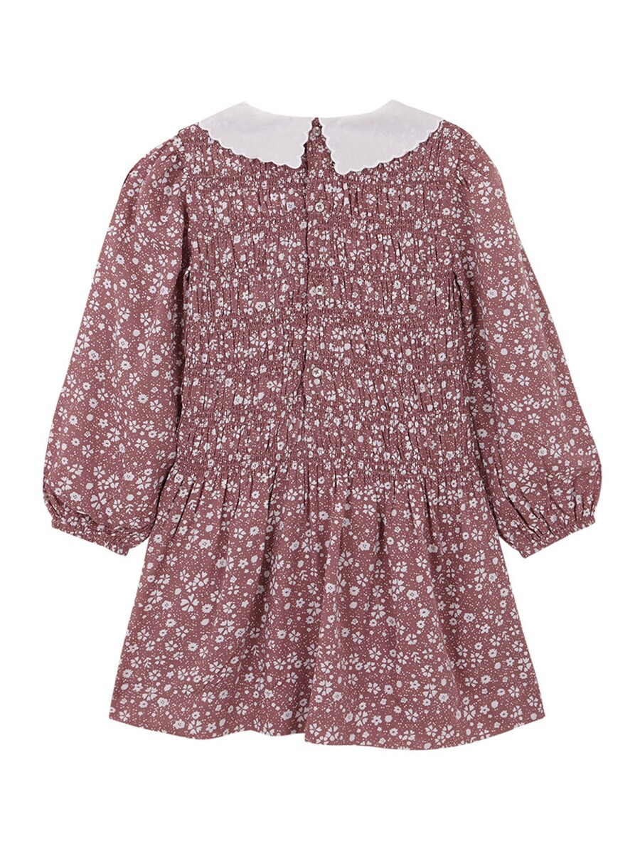 Vestido Estampado Con Cubrepañal Purpura