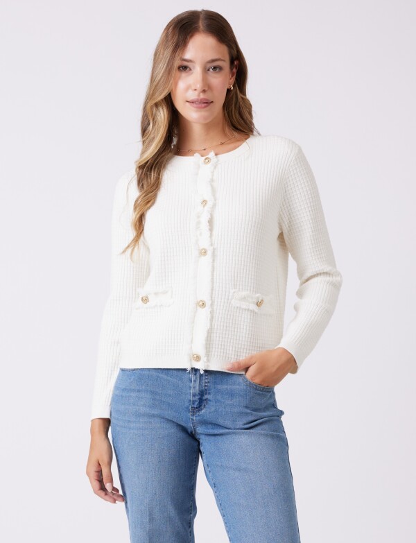 Cardigan Flecos CRUDO