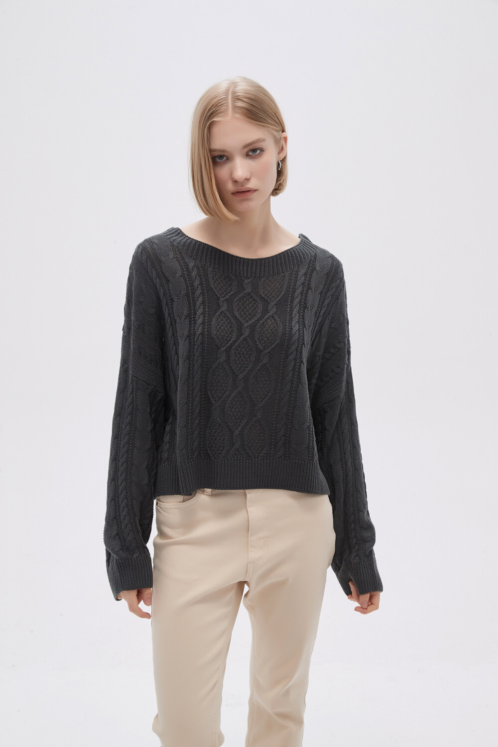 Sweater Viento Gris Topo