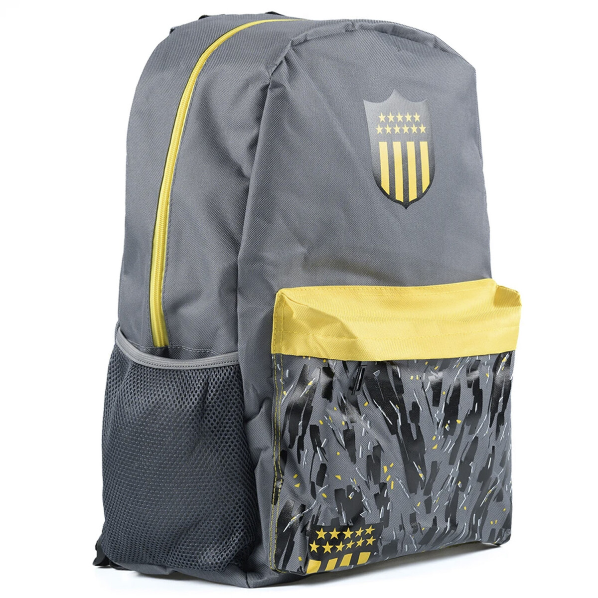 Mochila Urbana de Peñarol Estampada en Poliéster GRIS/NEGRO