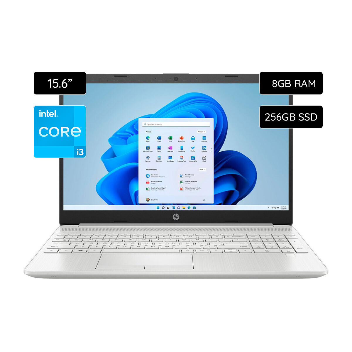 Notebook HP 15-DY2131WM 15.6" 256GB SSD / 8GB RAM Intel Core i3-1115G4 - Silver 