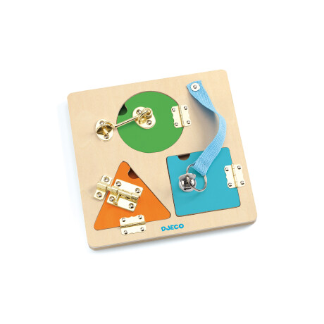 Juego de manipulación Tablero con cerraduras Lockbasic Djeco Madera