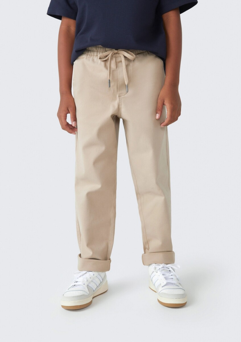 PANTALÓN INFANTIL CON CORDÓN - BEIGE 