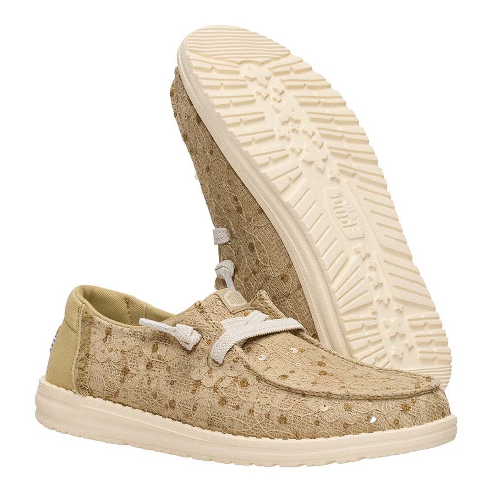 Wendy Sequin Lace Olive Grey