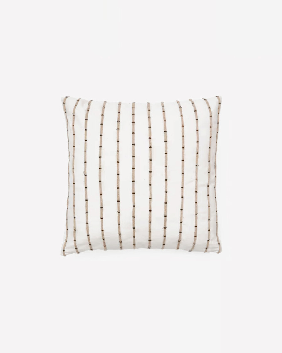Almohadón Auila 100% de algodón con bordado de yute 45 x 45 cm 