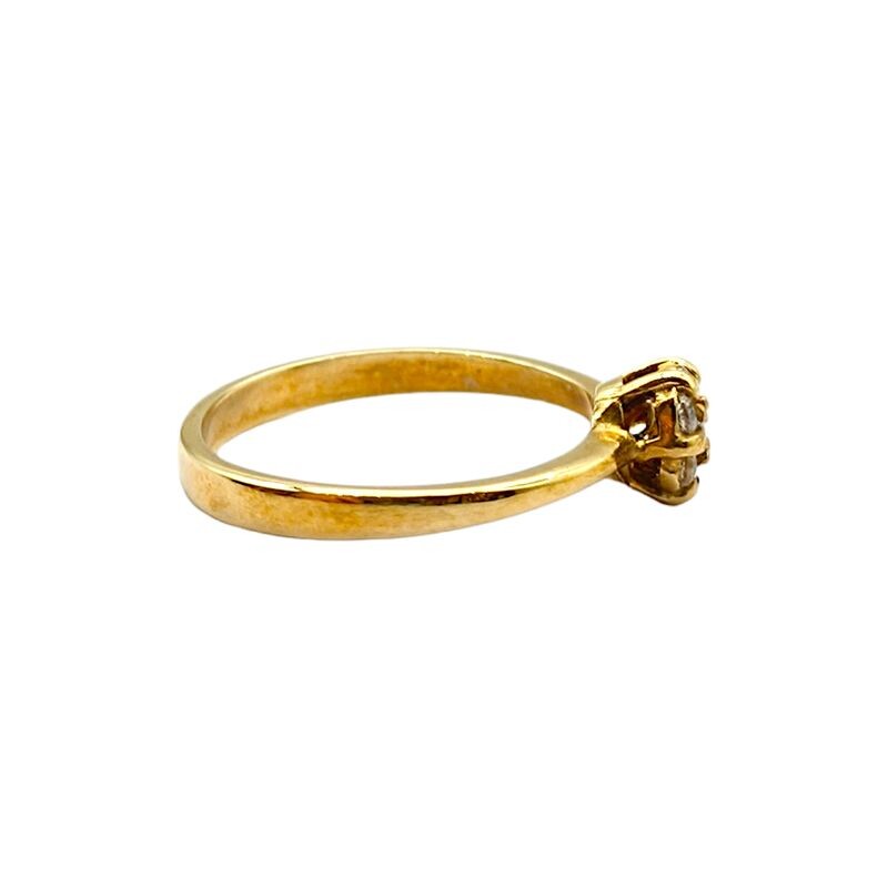 Anillo Flor-Oro bajo-Piedra Zirconia-AN8090 conpiedra