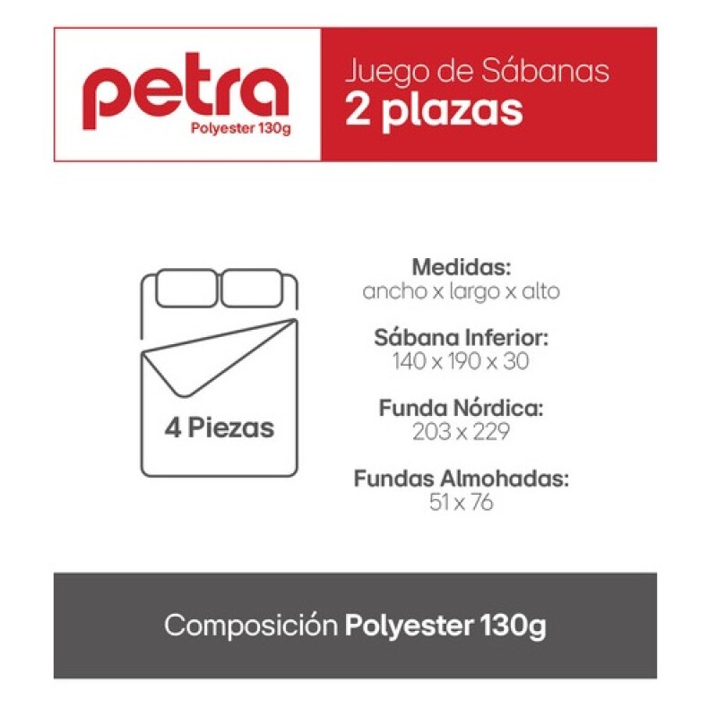 Sábanas 2 Plazas Juego 4 Piezas C/ Funda Almohadas Polyester Gris Oscuro Liso Sábanas 2 Plazas Juego 4 Piezas C/ Funda Almohadas Polyester Gris Oscuro Liso