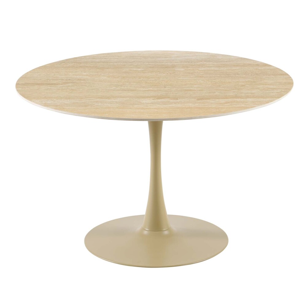 JUEGO DE COMEDOR METAL-Y-PIEDRA TULIP