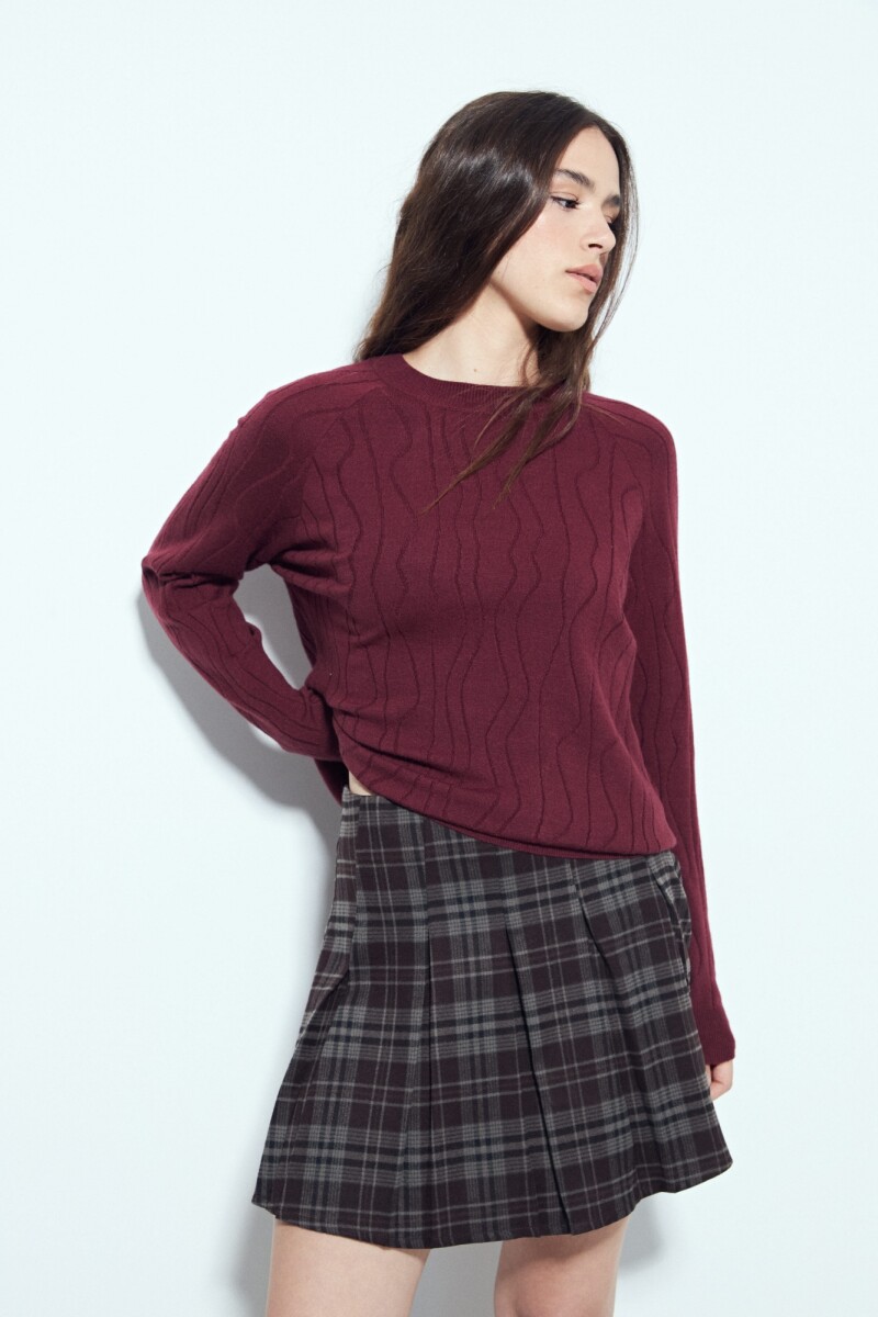 SWEATER MILA Bordó Merlot