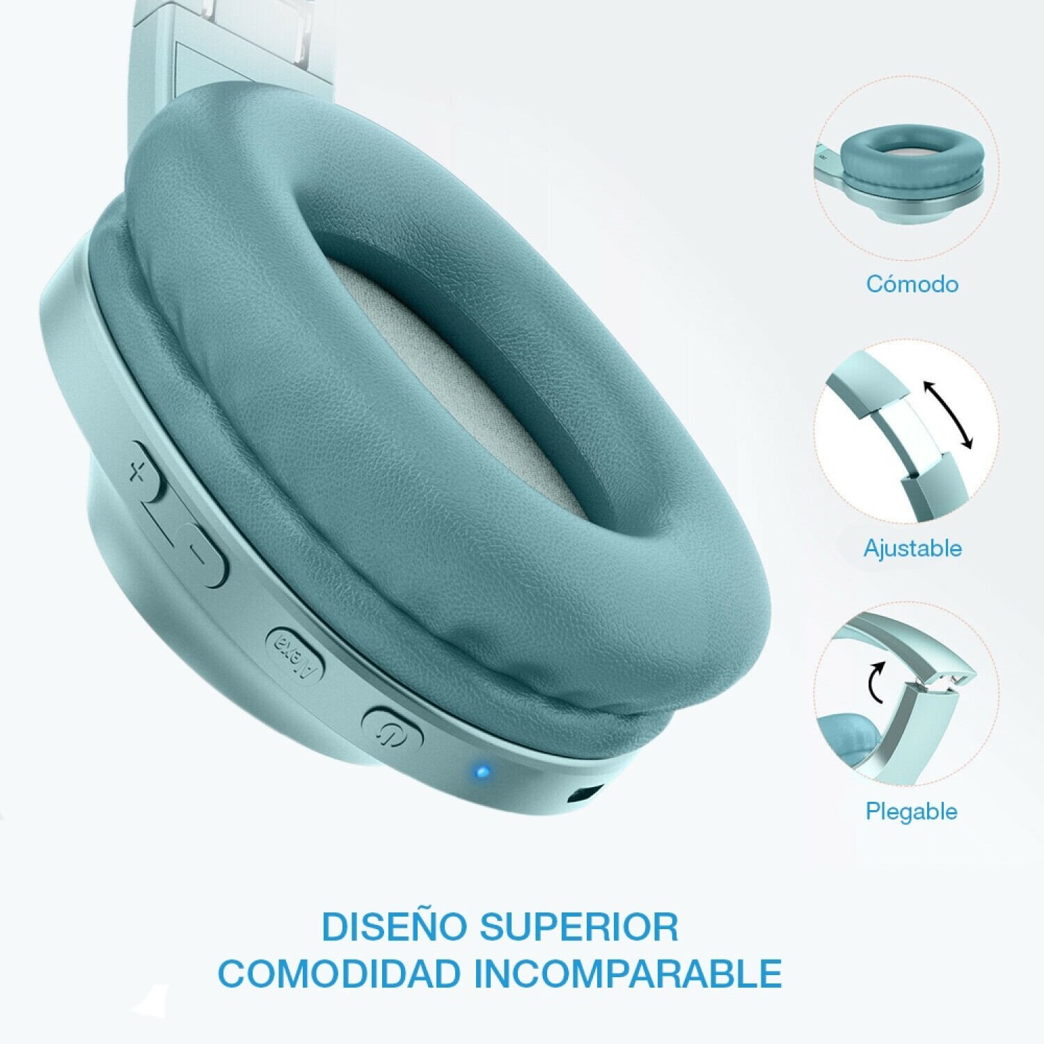 Cúal Transparentemente Rezumar Auriculares Vincha Inalámbricos Bluetooth 5.0 Letscom H10 - Celeste — HTS