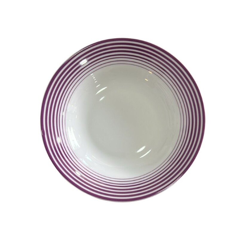PLATO HONDO CON DISEÑO ESPIRALES VIOLETAS PLATO HONDO CON DISEÑO ESPIRALES VIOLETAS