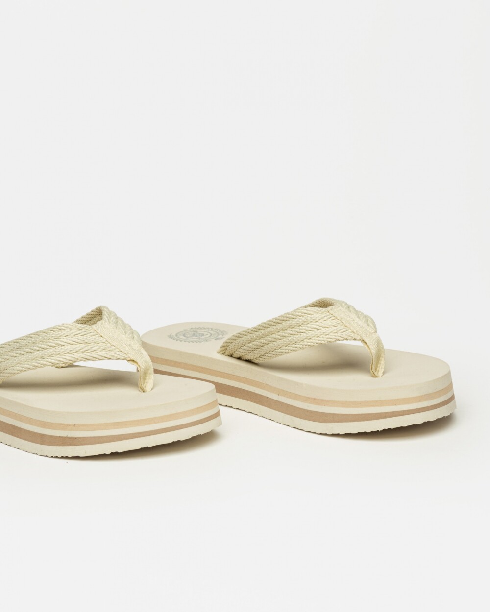 Sandalia media Bungalow en textil Natural