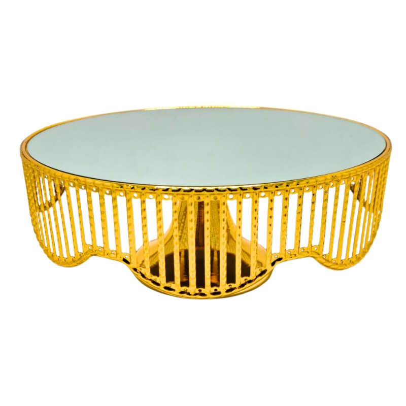Soporte De Torta Dorado de 30x12cm Soporte De Torta Dorado de 30x12cm
