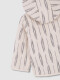 Abrigo Acolchado Estampado Ikat Blanco Roto