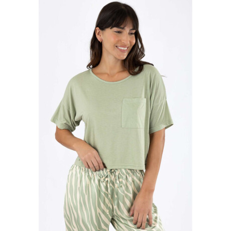 Pijama zebra pant Verde claro