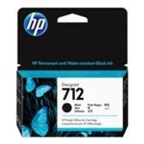 HP 712 - 38 ml - negro - original - DesignJet - cartucho de tinta - para DesignJet Studio, T210, T230, T250, T630, T650 HP 712 - 38 ml - negro - original - DesignJet - cartucho de tinta - para DesignJet Studio, T210, T230, T250, T630, T650