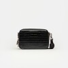 Bandolera New Penny en efecto cuero croco Negro