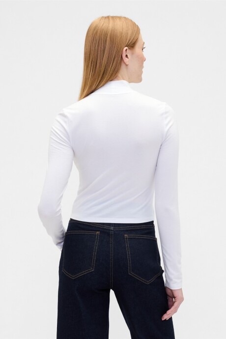 Remera Polera Logo Gap Mujer White Uk
