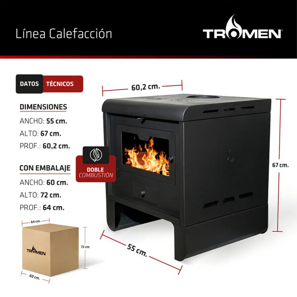 Calefactor Tromen Pehuen P15 A Leña CALEFACTOR TROMEN PEHUEN P15