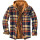 Campera Camisa Abrigo Leñadora Capucha Doble Cierre Marron