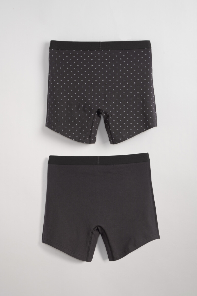 Boxer algodón largo Gris Oscuro
