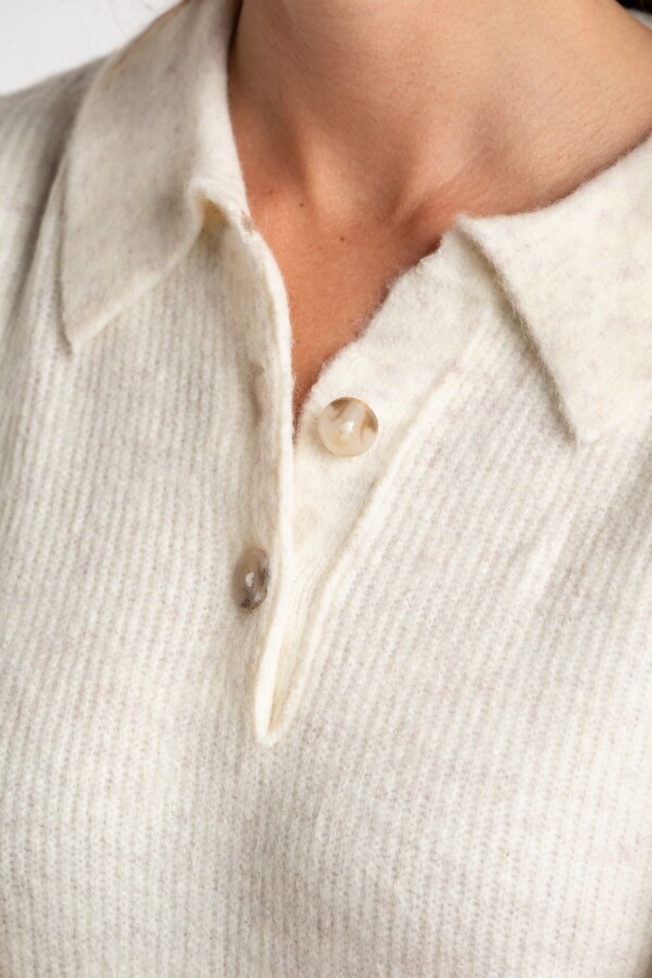 Sweater Polo Nácar