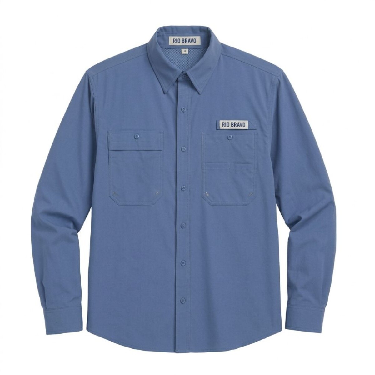 CAMISA MANGA LARGA FISHING AZUL 