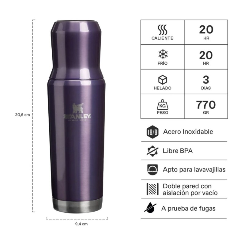 Termo y Mate 2 en 1 Stanley Mate System 2.0 de 800ml Lila