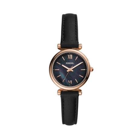 Reloj FOSSIL CARLIE MINI Cuero Negro Esfera 28mm 0